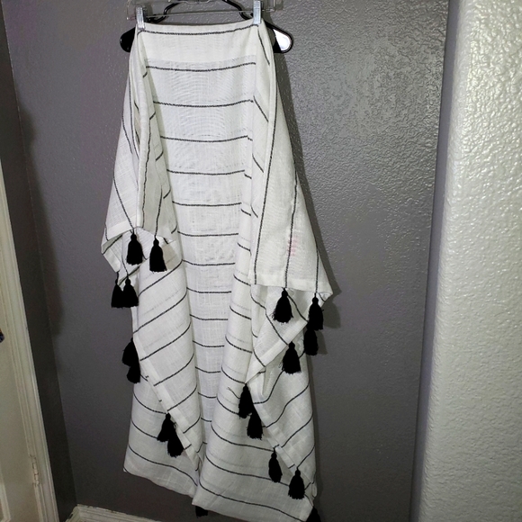 Opalhouse Other Opalhouse Curtains 53 X 93 White Black Stripes And